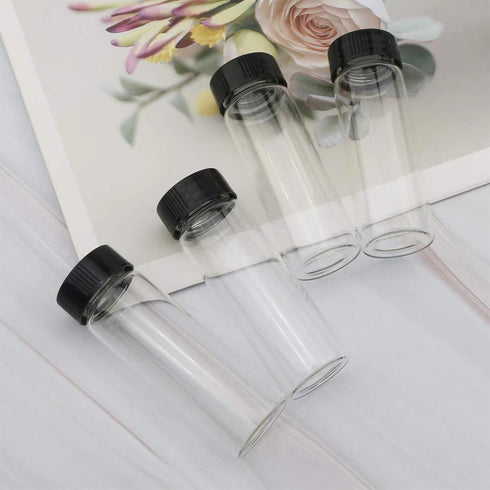 10mL Clear Glass Sample Vials 50Pcs, Borosilicate Glass Vial with Screwcap, PE Liner Sample Containers Lab Vial Liquid Sampling Glass Oil Bottle (10mL) by RGULICX