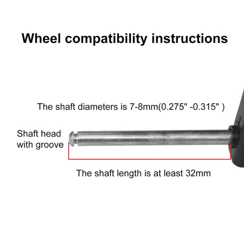 5 Inch 2Pcs 6.6 Lbs uxcell Shopping Cart Wheel Replacement Dia Rubber Foaming Black (Load Capacity Each)