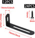 JAKOUE 12 3"x1.2"x0.6" Pcs L Brackets for Wood, Black Metal Corner Braces, Adjustable Right Angle Shelf Brackets, Heavy