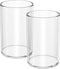 NIUBEE Acrylic Pen Holder 2 Pack, Clear Desktop Pencil Cup Organizer for Office Desk Accessories, Round