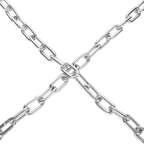 1/4" x 19.69 Ft Metal Chain, Galvanized Iron Heavy Duty Chain Links for Camping, Pet Dog Chain, Hanging