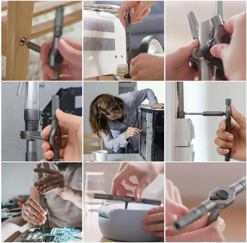 42 1 Set, Set, Set Bomivoi in Magnetic Screwdriver DIY Ratchet Screwdriver Multi Bit Magnetic Drive with Detachable