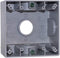 Sigma Electric 14357 1-Inch 3 Hole 2-Gang Box, Gray