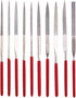 YAKAMOZ 10pc Mini Diamond Metal Files Set - Micro Round Needle, Triangular Square Flat Riffler Files for Jewelry, Wood,