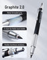 Nicpro 2mm Metal Mechanical Pencil Set, 2PCS Lead Holder with 120 Graphite Lead Refill (HB 2H 4H 2B 4B & Color), 2