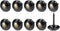 Upholstery Nail Tacks (11x17x3.5mm) 25Pcs, Iron Round Thumb Push Pins for Home Kitchen Furniture, Black