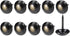 Upholstery Nail Tacks (11x17x3.5mm) 25Pcs, Iron Round Thumb Push Pins for Home Kitchen Furniture, Black