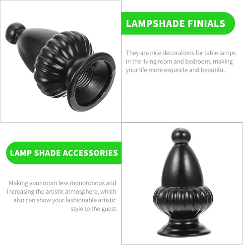 2pcs Uonlytech Modern Lamp Finial Chic Decorative Knob for Table Floor Lamps Elegant Internal Thread Upgrade Your