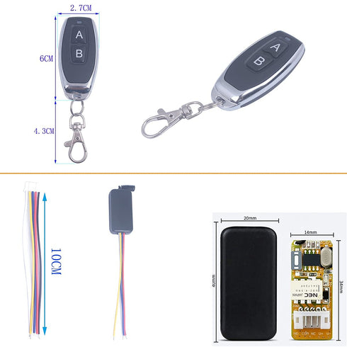 3.3V 3.5V 3.7V 5V 12V 1A 433MHz 433MHz) DC Micro Wireless Remote Control Relay Switch Momentary Low Wide Voltage Load