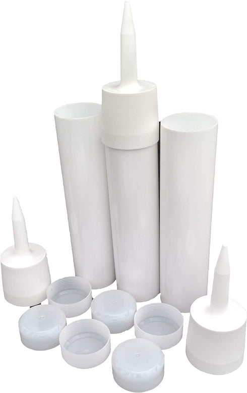 Reusable Empty Caulk Tube, Refillable Caulking Cartridge 10 oz, 3 Pack