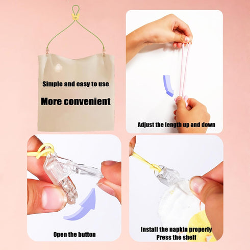 Vilbocr 4Pcs Bib Holder Dental Napkin Clip,Portable Silicone Dentist Clips Napkin Chains Bib Handy for Holding a Bib