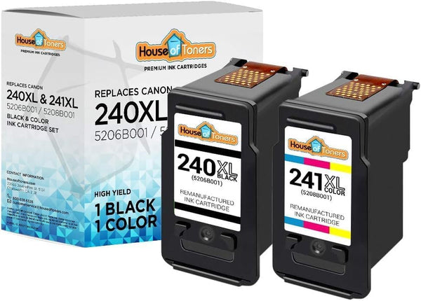 Remanufactured 2-Pack for Canon PG-240XL Black and CL-241XL Color - Replacement for PIXMA MG2120