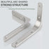8 Inch 6 Inch, 4Pcs SAYAYO Heavy Duty Floating Shelf Brackets x Stainless Steel Wall Shelf Brackets & Supports Brushed