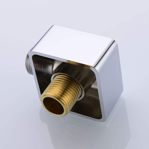 Nicmondo Brass Wall Supply Elbow G 1/2 Shower Hose Connector, Chrome Drop Ell Wall-mounted Union Water Outlet