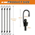 Heavy Duty Bungee Cords with Hooks, 24inch 4Pcs Elastic Straps for Securing Tarps, Luggage, Tents, Bikes (Black)