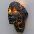 AMJIANZON Decorative Cracked Soul Wall Light, Black Lava Design LED Wall Lamp with Glowing Orange Cracks, Modern Gothic