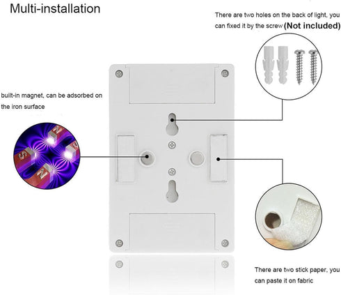 New Hope Store 300 Closet 4 Pack COB LED Night Lights, Battery Operated Cordless Switch Lumen & Cabinet Lamp for Baby