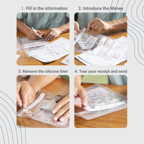 USPACKSMART Clear Plastic Deposit Bags, 9"x12" for Secure Bank Deposits, 100-Pack