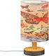 ALAZA Stylish Butterfly Bedside Table Lamp with USB Port for Bedroom Nightstand Lamps Night Light Linen Fabric Shade