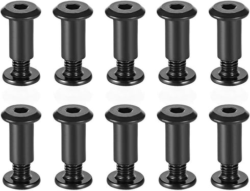 uxcell Screw Post Fit for 5/16"(8mm) Hole Dia, Male M6x10mm Belt Buckle Binding Bolts, 10 Sets