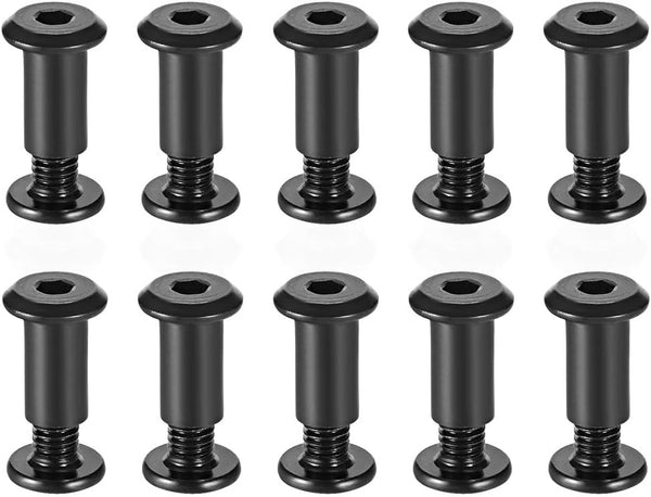 uxcell Screw Post Fit for 5/16"(8mm) Hole Dia, Male M6x10mm Belt Buckle Binding Bolts, 10 Sets
