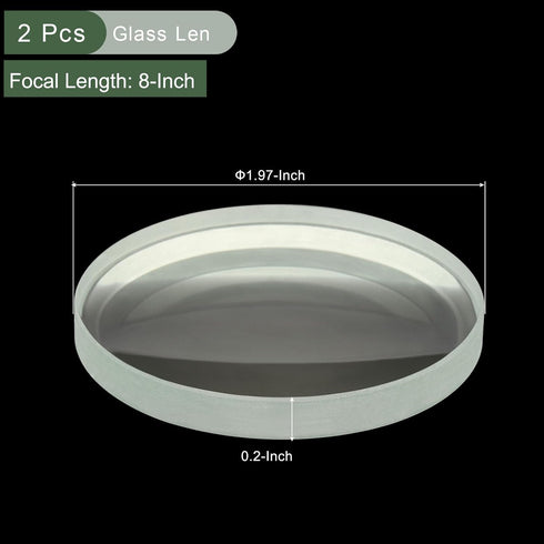 YOKIVE 2 Pcs Double Concave Lens, Clear Glass Optical Lenses for Photography, 200mm Focal Length