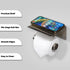Homely Trove Toilet Paper Holder with Shelf - Self Adhesive Tissue Towel Dispenser or Wall Mounted Toilet Paper Roll
