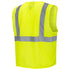 Pioneer High Visibility Tricot Mesh Zip-Up Safety Vest, Reflective Tape, Yellow/Green, Unisex, 4XL, V1060360U-4XL