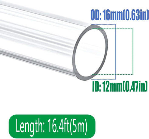 MCOSU Winemaking,12x16mm(0.47x0.63in) Food Grade Silicone Tubing, Pure Silicon Hose High Temp Home Brewing
