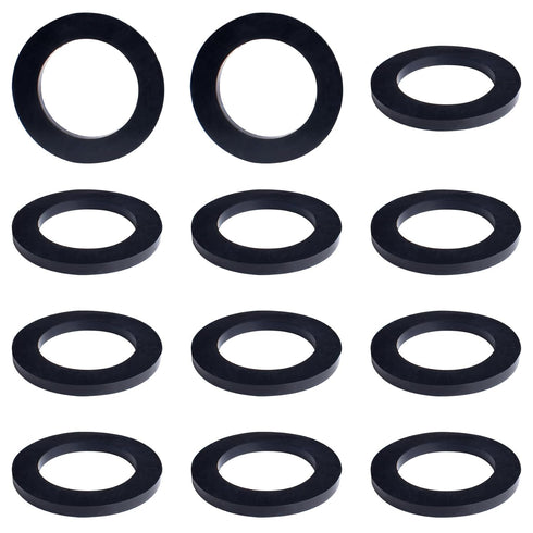 12 Pcs Rubber Washers, 1 1/2 Inch OD x 1 Inch ID x 1/8 Inch Thickness, Oil Resistant Rubber Spacer Neoprene
