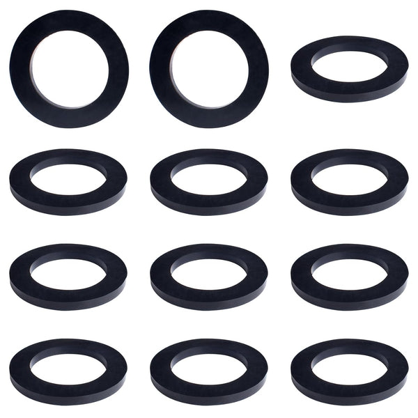 12 Pcs Rubber Washers, 1 1/2 Inch OD x 1 Inch ID x 1/8 Inch Thickness, Oil Resistant Rubber Spacer Neoprene