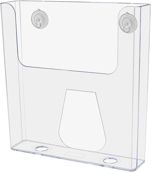 Marketing Holders Window Mount Brochure Holder 8.5" Wide with Suction Cups for