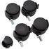 LivGrain 4 Set M8 Pieces Furniture Caster Wheels with Brakes, Stem Swivel Castors for Coffee Table Restaurant Cart
