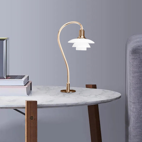 Curved Metal Lamp Rod - Ideal for DIY Lighting Projects