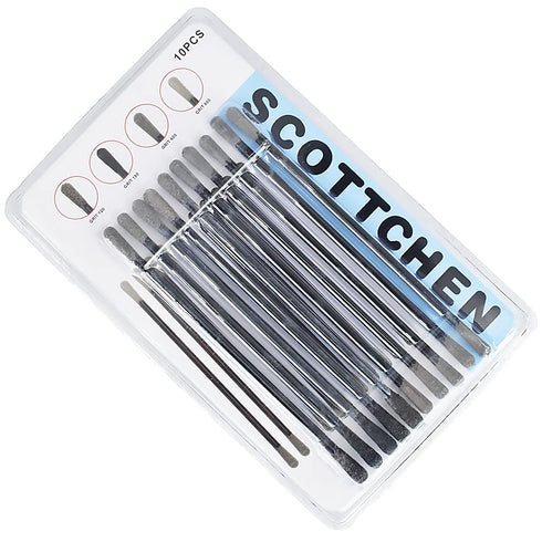 SCOTTCHEN Sanding Sticks Matchsticks, Fine Detailing Sanding Grits 120/180 and 400/800 - 10 Pack
