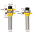 Tongue and Groove Router Bit Set, 2 Grooving Router Bits for Woodworking Tools, 1/2 Inch Shank