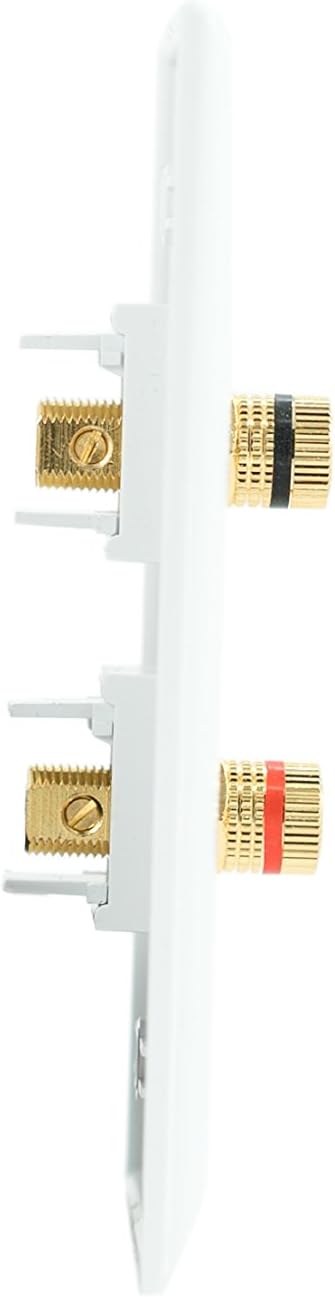 Legrand - OnQ Audio Binding Posts, Speaker Binding Post Insert, White, 5 Pack