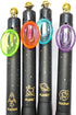 Anxiaoxuan 4 PCS Retractable Fun Outer Space Gel Pens with Large Capacity Refill Black Ink, Comfort Silicone Grip