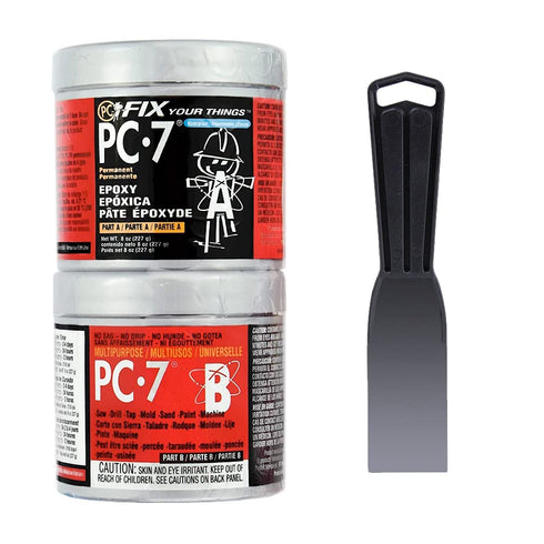 PC Products PC-7 Epoxy Adhesive Paste Kit, Two-Part Heavy Duty, 1/2 lb in Two Cans, Charcoal Gray