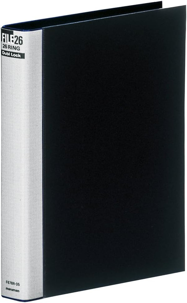 Maruman F678R-05 B5 Dublock Loose Leaf Binder, 26 Holes, Black