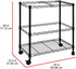 Oceanstar 2-Tier Metal Rolling File Cart, 24 in. L x 12.4 in. W x 28 in. H, Black