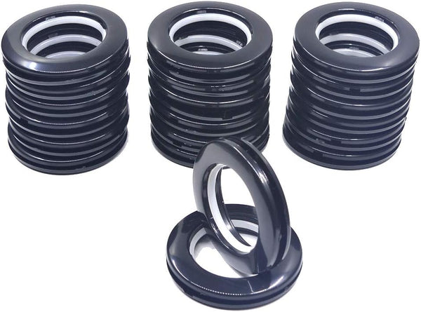 Ailejia 20 Pack Curtain Grommets - Inner Diameter Silencer Sliding Brown Grommets, 1.7 Inch Fasteners