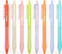 WRITECH Retractable Gel Ink Pens, Fine Point 0.7mm, Assorted Color Soft Grip, 8ct Extra Smooth Writing Set