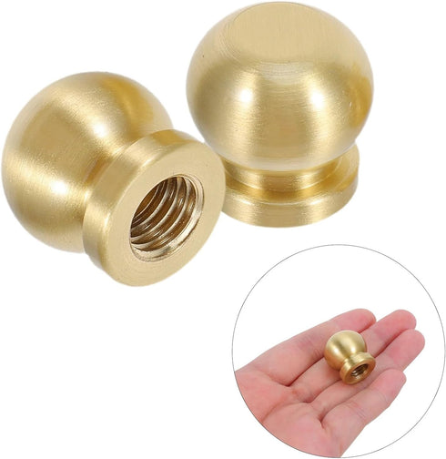 KaiYeA 8pcs Brass Cutting Board Feet Brass Wooden Box Ball Shaped Polished Tray Risers Serving Board Pedestal Legs