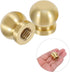 KaiYeA 8pcs Brass Cutting Board Feet Brass Wooden Box Ball Shaped Polished Tray Risers Serving Board Pedestal Legs