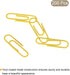 MECCANIXITY Paper Clips - Small Size 1.1 Inch Vinyl Coated - 200 Count for Organize Office Home Yellow