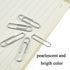HAHIYO Silver Paper Clips - 1.3" (33mm) Length, Vinyl Coated, 120 Pack for Organizing