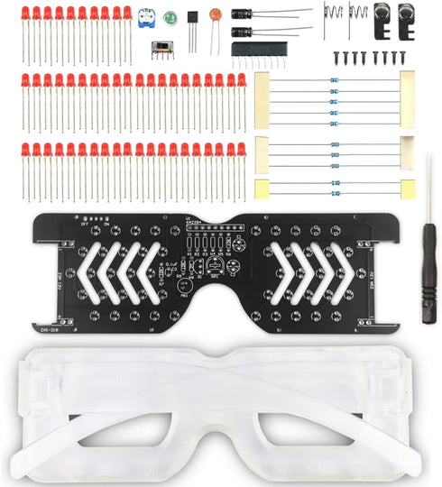 EK1972 Gikfun Light Up Glasses Soldering Practice Kit Sound Activated LED Eyeglasses DIY Electronics Kit for School