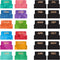 Global Printed Products Monthly Adhesive Tabs - 12 Black and 12 Colorful Tabs, Set of 24
