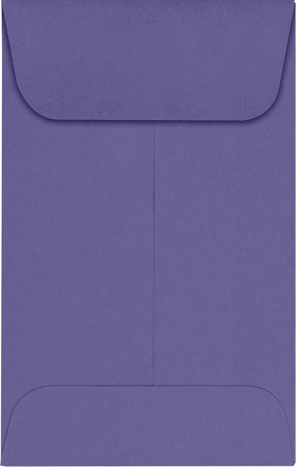 LUXPaper #1 Coin Envelopes | 2 1/4" x 3 1/2" | Wisteria Purple | 80lb. Text | 50 Qty